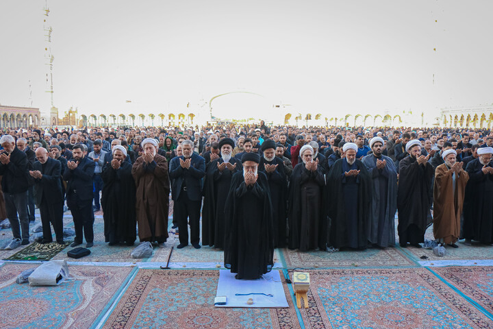 تصاویر/ نماز باران در مسجد مقدس جمکران