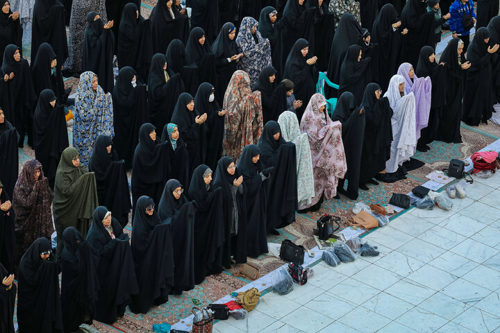 تصاویر/ نماز باران در مسجد مقدس جمکران