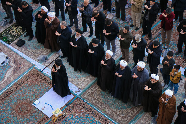 تصاویر/ نماز باران در مسجد مقدس جمکران