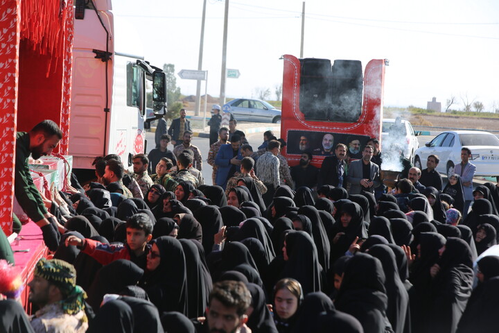 تصاویر/ آیین استقبال مردم شهر هرند از کاروان اهالی بهشت