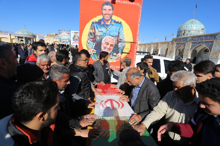 تصاویر/ استقبال مردم شهر نائین از کاروان اهالی بهشت