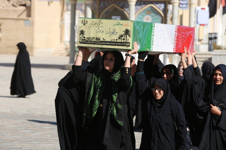 تصاویر/ استقبال مردم شهر نائین از کاروان اهالی بهشت