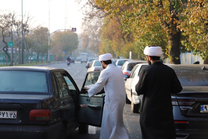 تصاویر/ ایستگاه صلواتی موکب مدرسه علمیه ولیعصر(ع) تبریز