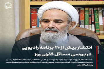 عکس نوشت| انتشار بیش از ۲۰ برنامه رادیویی در بررسی مسائل فقهی روز