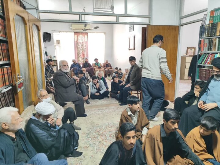 تصاوبر/ آیین سوگواری ایام شهادت حضرت فاطمه(س) در بیت و مسجد آیت‌الله مصطفوی(ره‌) کاشان