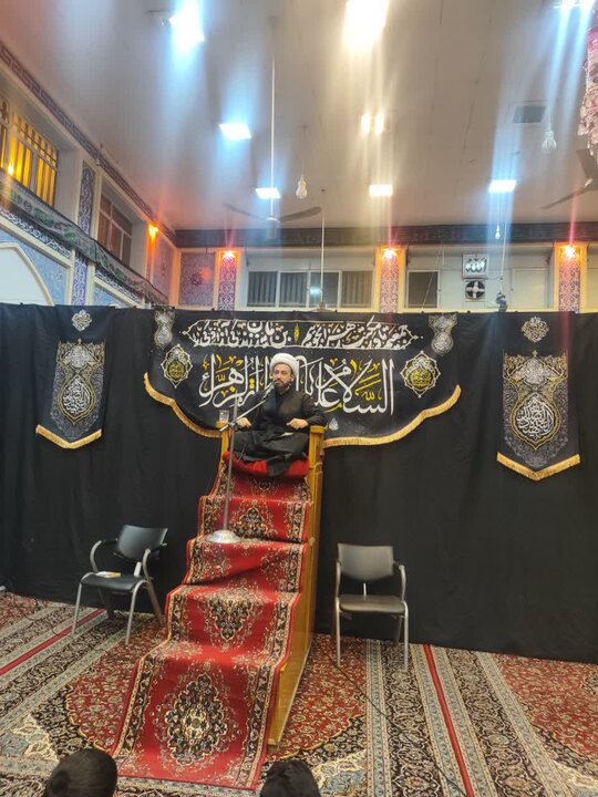 تصاوبر/ آیین سوگواری ایام شهادت حضرت فاطمه(س) در بیت و مسجد آیت‌الله مصطفوی(ره‌) کاشان