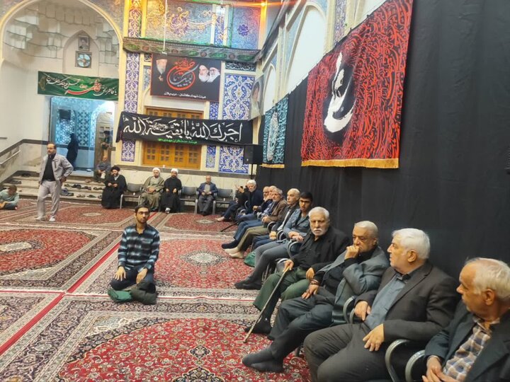 تصاوبر/ آیین سوگواری ایام شهادت حضرت فاطمه(س) در بیت و مسجد آیت‌الله مصطفوی(ره‌) کاشان