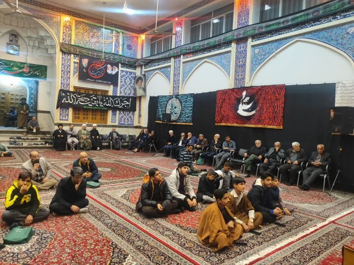 تصاوبر/ آیین سوگواری ایام شهادت حضرت فاطمه(س) در بیت و مسجد آیت‌الله مصطفوی(ره‌) کاشان