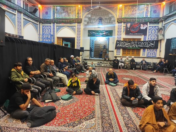 تصاوبر/ آیین سوگواری ایام شهادت حضرت فاطمه(س) در بیت و مسجد آیت‌الله مصطفوی(ره‌) کاشان