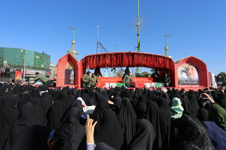 تصاویر/ استقبال مردم شهر فلاورجان از کاروان اهالی بهشت