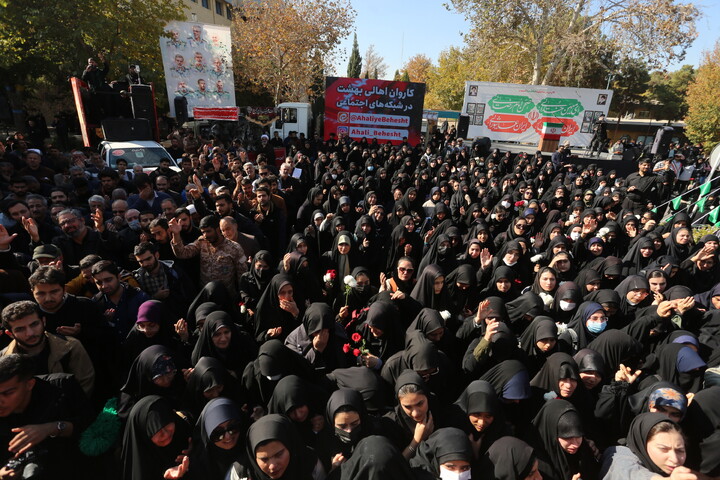 تصاویر / سنگ تمام دانشجویان اصفهانی در استقبال از کاروان اهالی بهشت