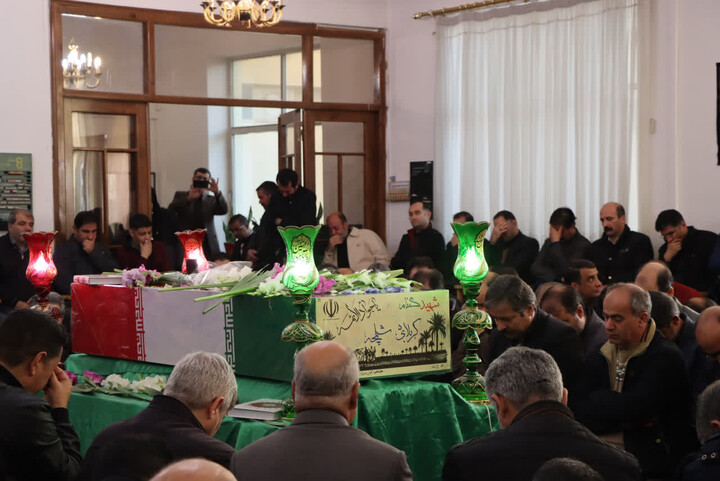 تصاویر |  تشییع پیکر مطهر شهید گمنام در شهرداری زنجان