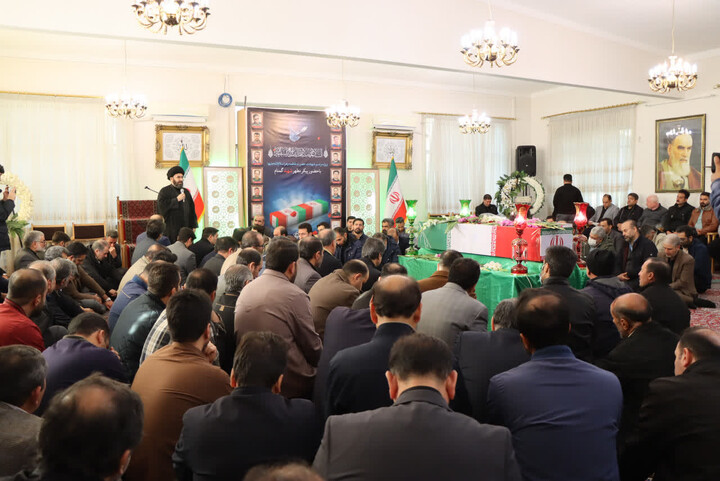 تصاویر |  تشییع پیکر مطهر شهید گمنام در شهرداری زنجان