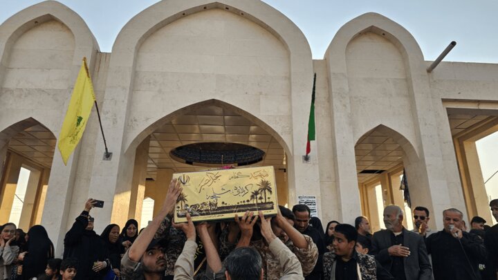 تصاویر/ پیکر شهید گمنام بر دستان مردم دوراهک
