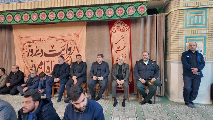 مراسم وداع با پیکر مطهر شهدای گمنام در مسجد دانشگاه تبریز