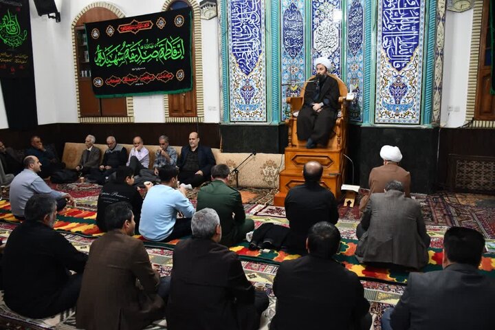 تصاویر/ مراسم عزاداری ایام فاطمیه در مسجد شیخ نوایی(ره)