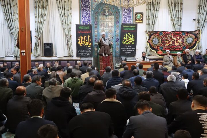 تصاویر/ مراسم سوگواری ایام فاطمیه در روستای ساریبگلوی چراغ