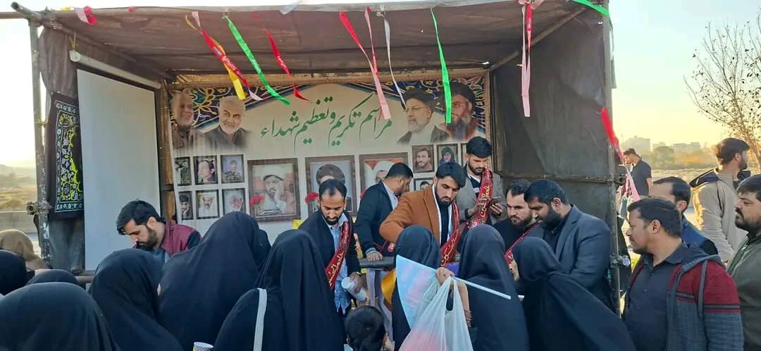 جامعہ روحانیت خیبر پختونخوا کا حرم سے جمکران کے مابین عزاداران فاطمی کی خدمت کے لیے موکب کا اہتمام