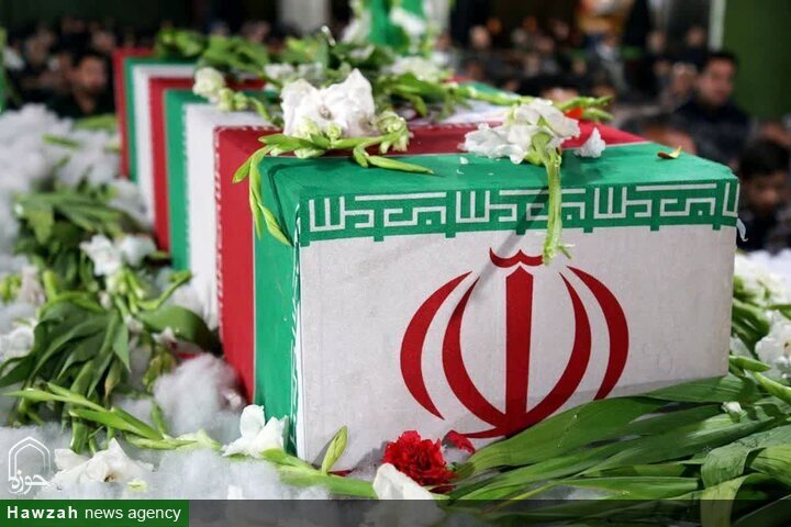 تشییع پیکر شهدای گمنام همزمان با شهادت حضرت فاطمه زهرا (س) در تبریز