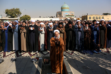 تصاویر / اقامه نماز باران توسط نماینده ولی فقیه در استان قزوین