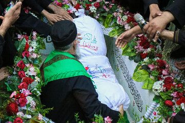 تصاویر/ تشییع و تدفین شهید گمنام در مدسه علمیه حضرت آمنه (ع)