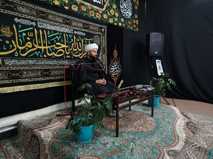 تصاویر/ عزاداری ایام فاطمیه در مدرسه علمیه نقده