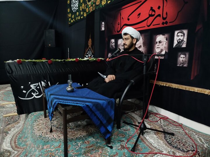 تصاویر/ عزاداری ایام فاطمیه در مدرسه علمیه نقده