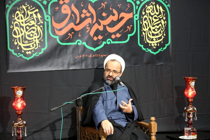 تصاویر/ مراسم عزاداری شهادت حضرت فاطمه (س) در حسینیه اشراق