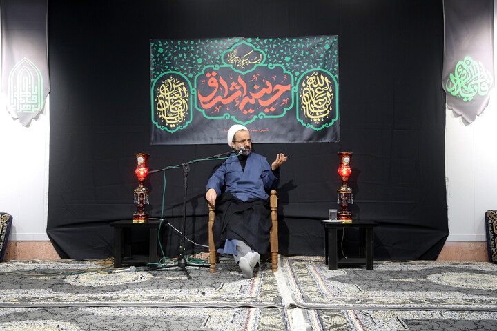 تصاویر/ مراسم عزاداری شهادت حضرت فاطمه (س) در حسینیه اشراق