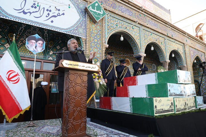 تصاویر/ تشییع پیکر مطهر شهدای گمنام در قم