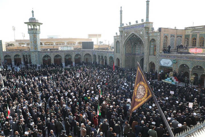 تصاویر/ تشییع پیکر مطهر شهدای گمنام در قم