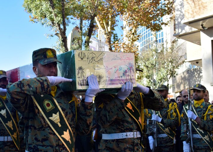 تصاویر/مراسم تشییع پیکرهای مطهر 3 شهید گمنام در شهر سنندج