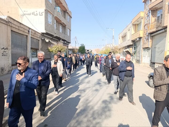 تصاویر/ عزاداری خیابانی در شهرستان باروق