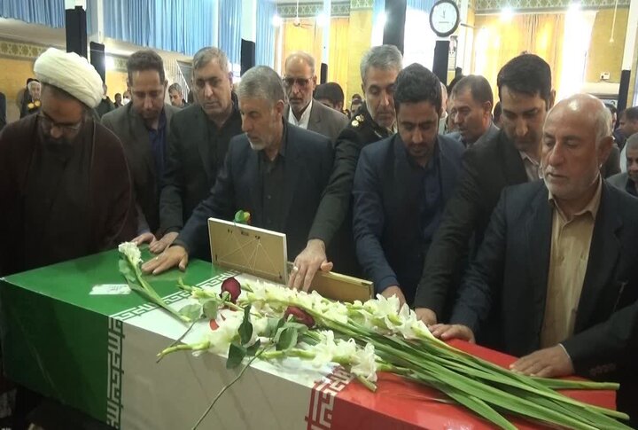 تصاویر/برگزاری مراسم وداع با پیکر شهید گمنام در شهرستان بدره