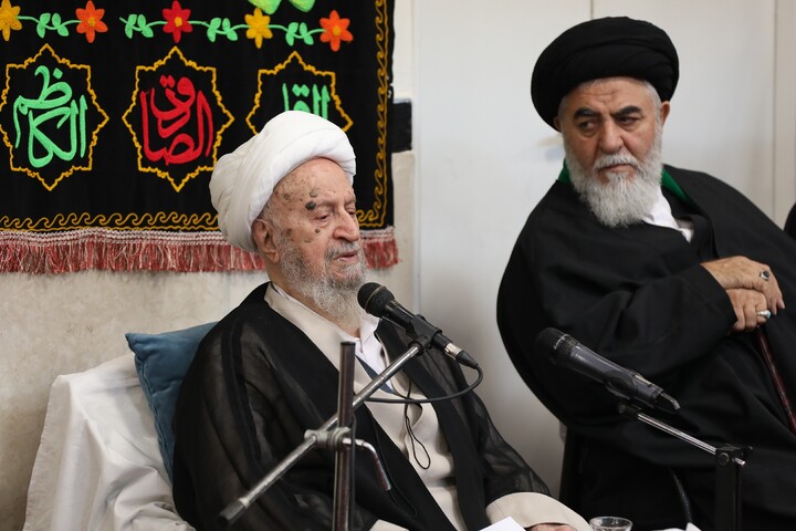 تصاویر/ مراسم عزاداری شهادت حضرت زهرا(س) در دفتر آیت الله العظمی مکارم شیرازی