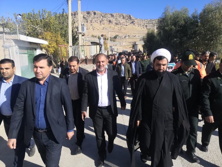 تصاویر/تشییع پیکر شهید گمنام در روستای تخم بلوط شهرستان هلیلان