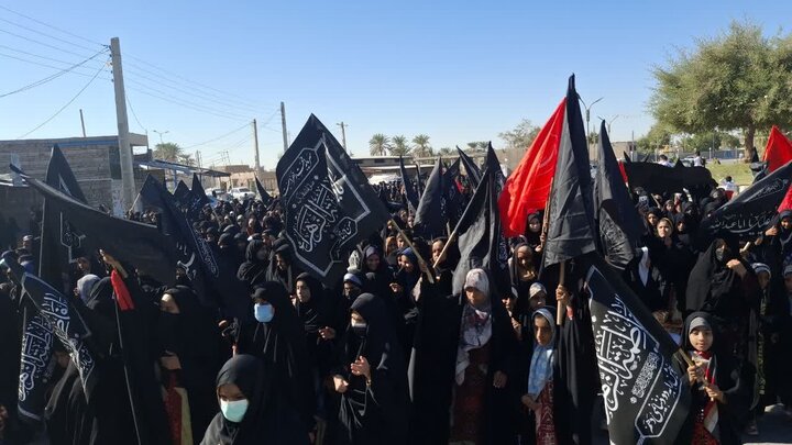 مراسم دسته‌روی هیئت‌های مذهبی شهرستان دلگان به مناسبت ایام شهادت حضرت فاطمه زهرا(س)