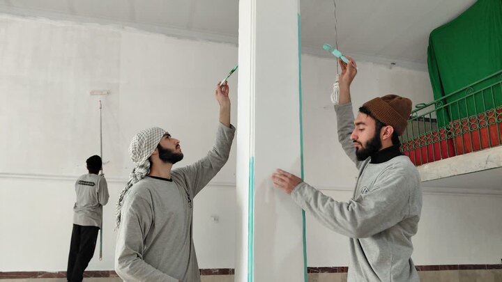 تصاویر /اردوی جهادی  مدرسه  علمیه صالحیه قزوین در روستای یارود الموت غربی