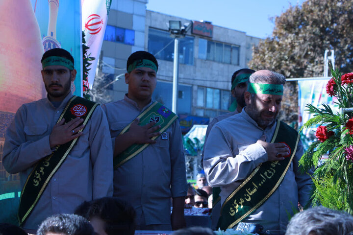 جلوه ای از شکوه تشییع شهدای فاطمی در اراک