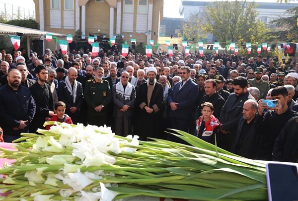 تصاویر /  مراسم تشییع و تدفین شهید گمنام در دادگستری کل استان قزوین