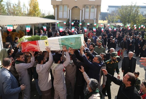 تصاویر /  مراسم تشییع و تدفین شهید گمنام در دادگستری کل استان قزوین