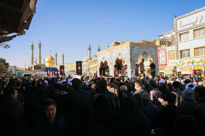 تصاویر/ تشییع پیکر مطهر شهدای گمنام در قم-2