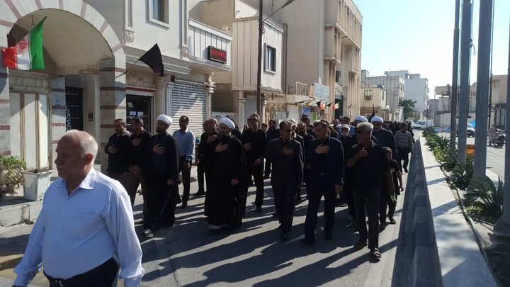 تصاویر/ حرکت دسته‌جات عزاداری در خارگ