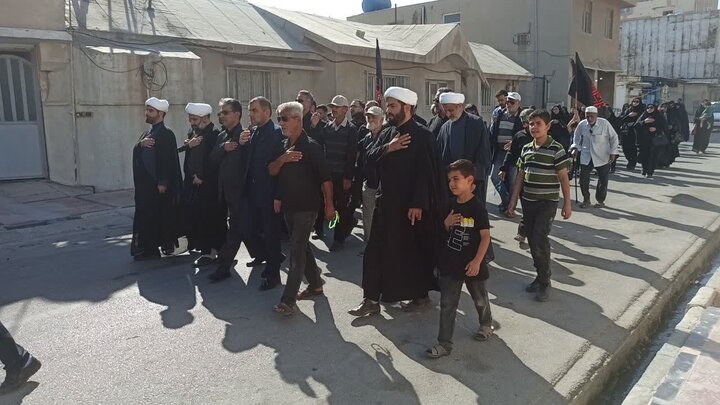 تصاویر/ حرکت دسته‌جات عزاداری در خارگ