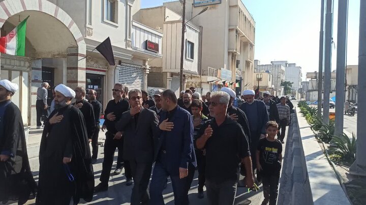 تصاویر/ حرکت دسته‌جات عزاداری در خارگ