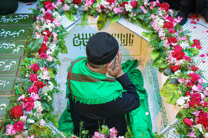 رتتصاویر/ تدفین شهید گمنام در مدسه علمیه حض آمنه