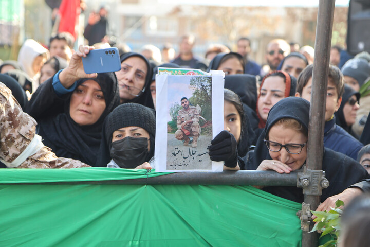 تصاویر / تشیین و تدفین شهید گمنام در شهرک الوند همدان