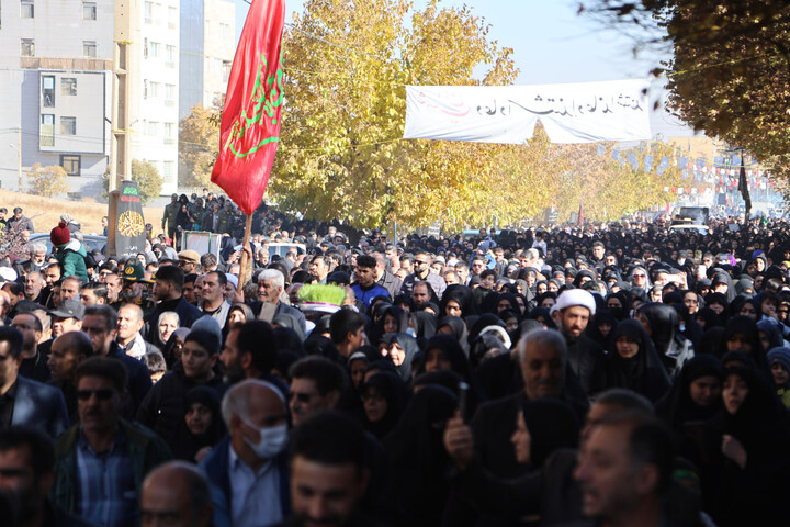 تصاویر / تشیین و تدفین شهید گمنام در شهرک الوند همدان