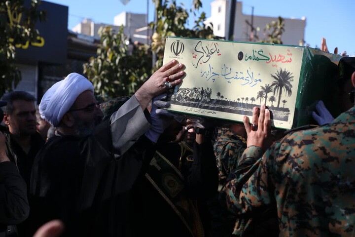 تصاویر/ آیین تشییع پیکر مطهر ۸ شهید گمنام دفاع مقدس در سمنان