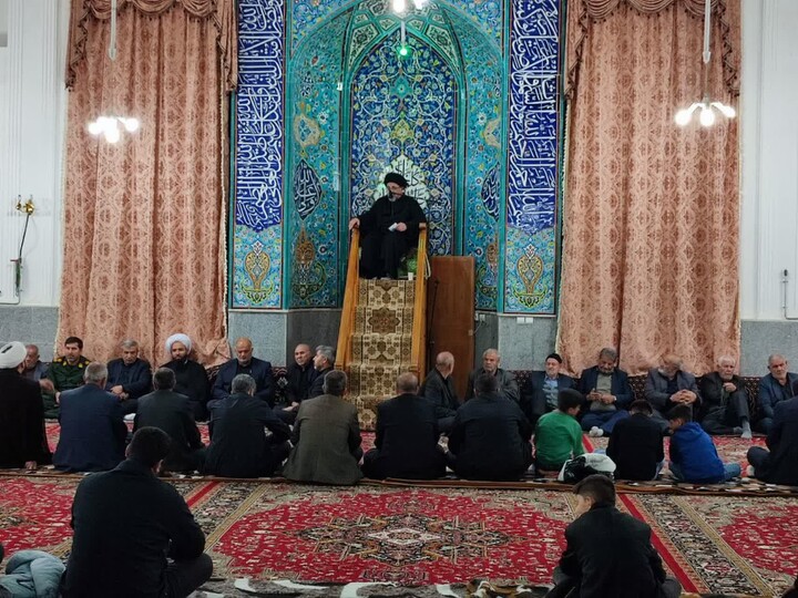 تصاویر | مراسم‌ عزاداری شب سوم از ایام فاطمیه در مسجد امیرالمؤمنین لیلان